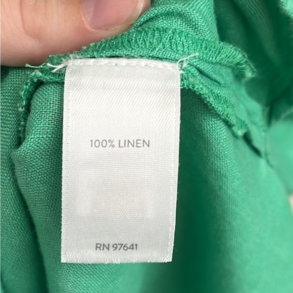 J JILL 💯LINEN A-LINE MIDI DRESS WITH POCKETS LP NWOT - Picture 3 of 5